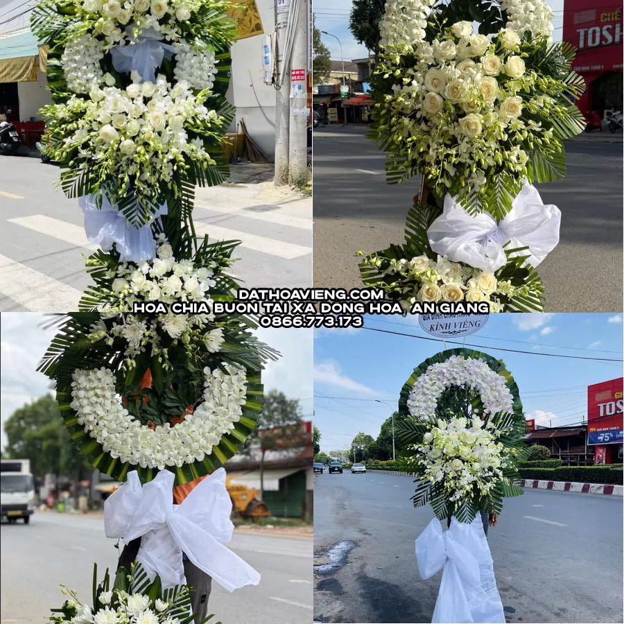 Mẫu hoa chia buồn tham khảo tại Xã Đông Hòa, An Giang