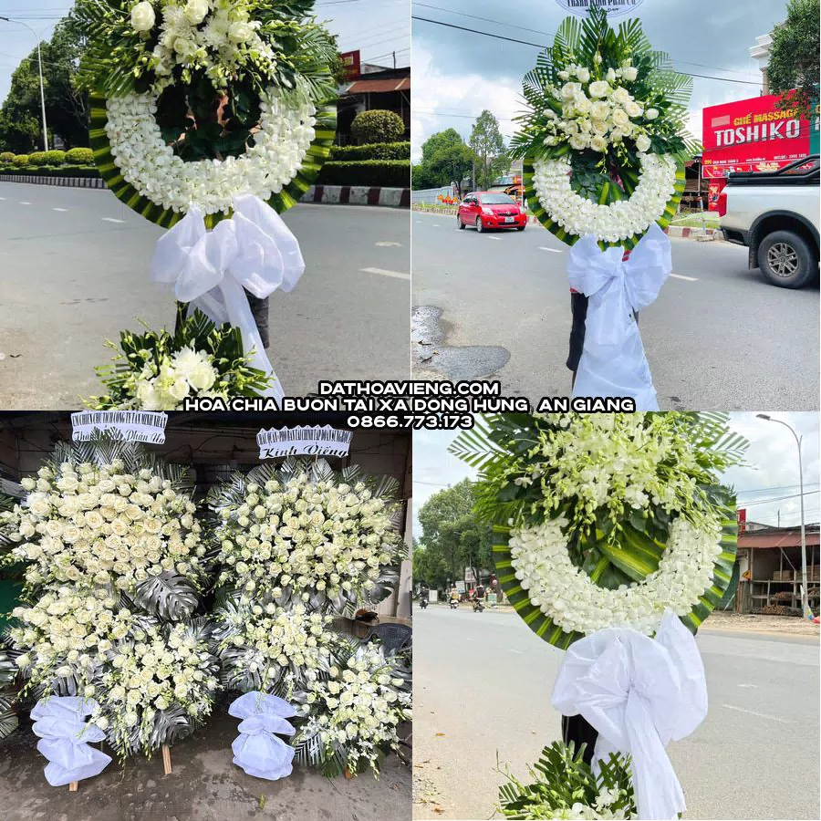 Mẫu hoa chia buồn tham khảo tại Xã Đông Hưng, An Giang