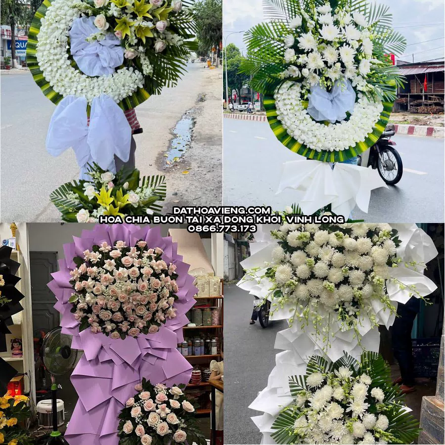 Mẫu hoa chia buồn tham khảo tại Xã Đồng Khởi, Vĩnh Long