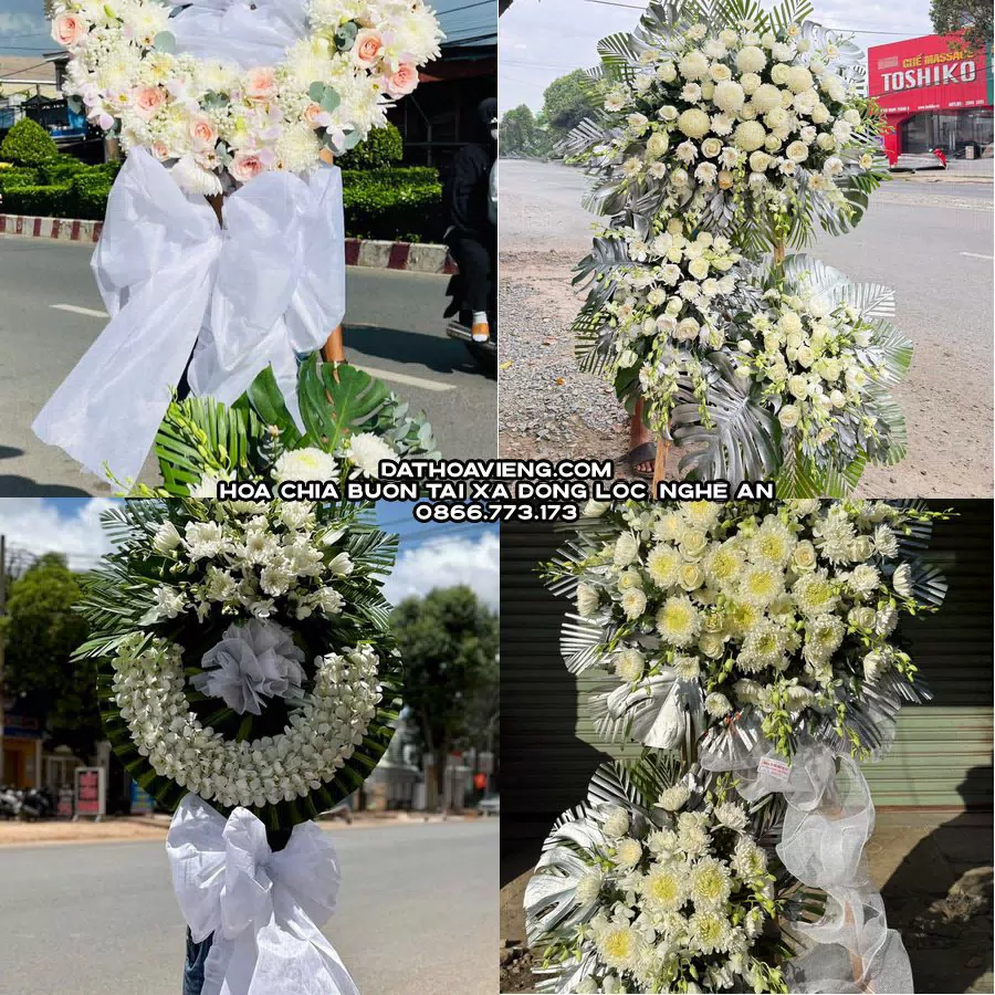 Mẫu hoa chia buồn tham khảo tại Xã Đông Lộc, Nghệ An