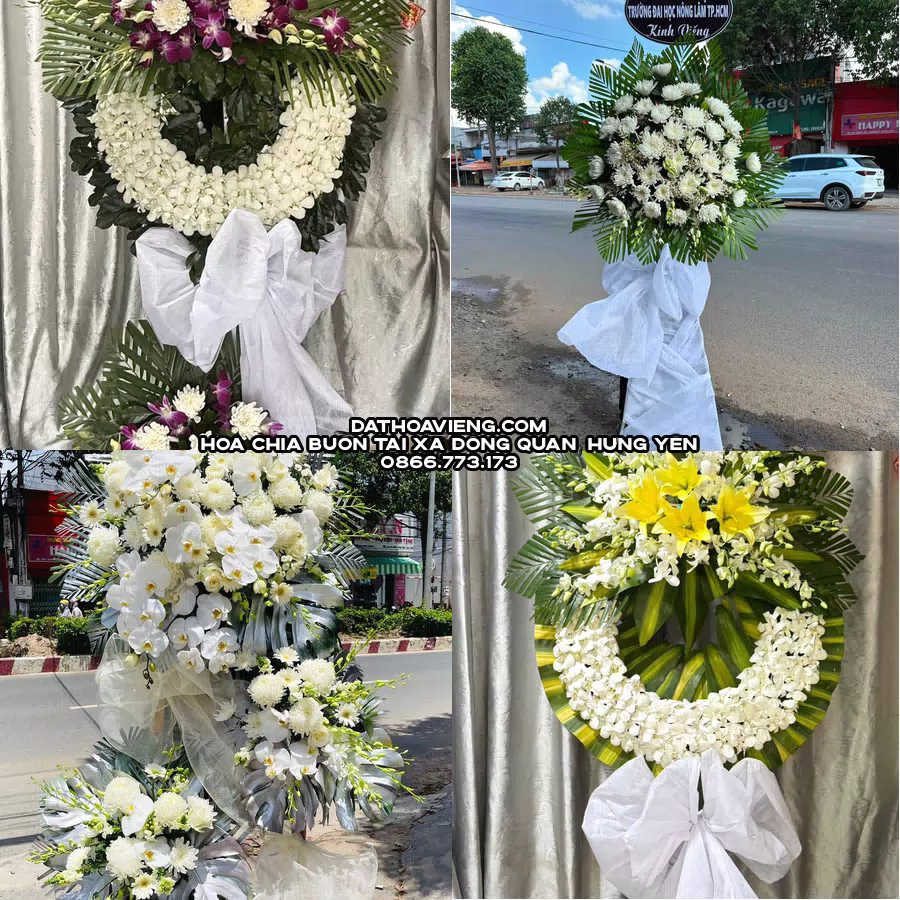 Mẫu hoa chia buồn tham khảo tại Xã Đông Quan, Hưng Yên