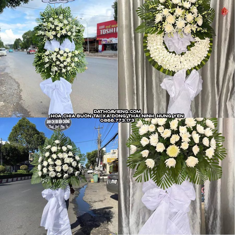 Mẫu hoa chia buồn tham khảo tại Xã Đông Thái Ninh, Hưng Yên