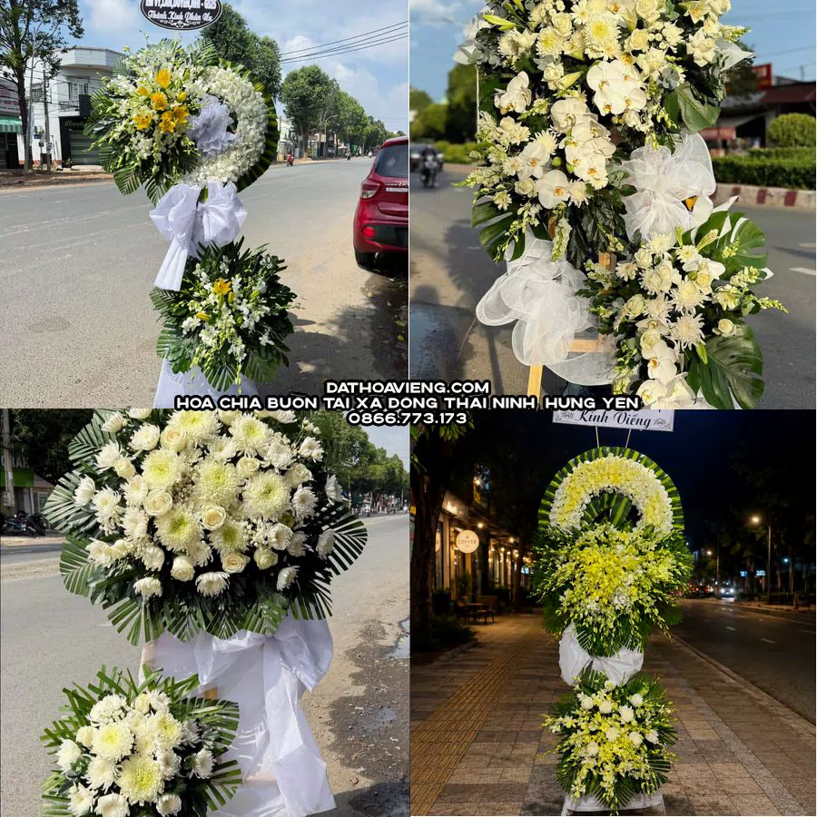 Mẫu hoa chia buồn tham khảo tại Xã Đông Thái Ninh, Hưng Yên