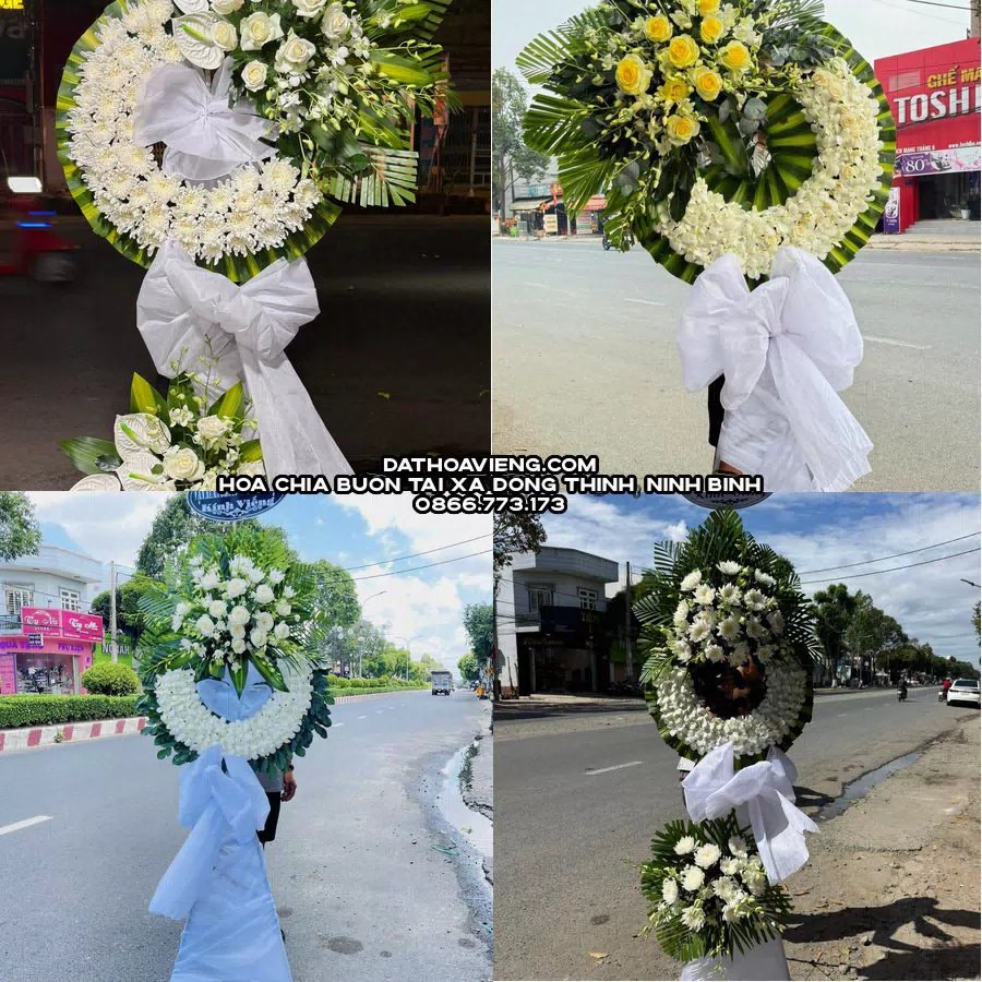 Mẫu hoa chia buồn tham khảo tại Xã Đồng Thịnh, Ninh Bình