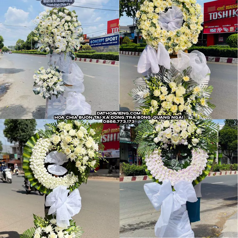 Mẫu hoa chia buồn tham khảo tại Xã Đông Trà Bồng, Quảng Ngãi