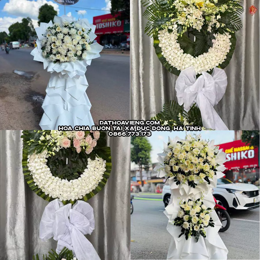 Mẫu hoa chia buồn tham khảo tại Xã Đức Đồng, Hà Tĩnh