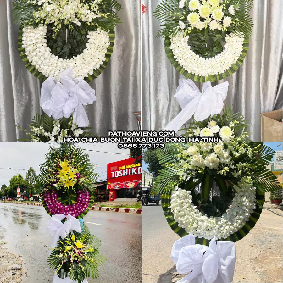 Mẫu hoa chia buồn tham khảo tại Xã Đức Đồng, Hà Tĩnh