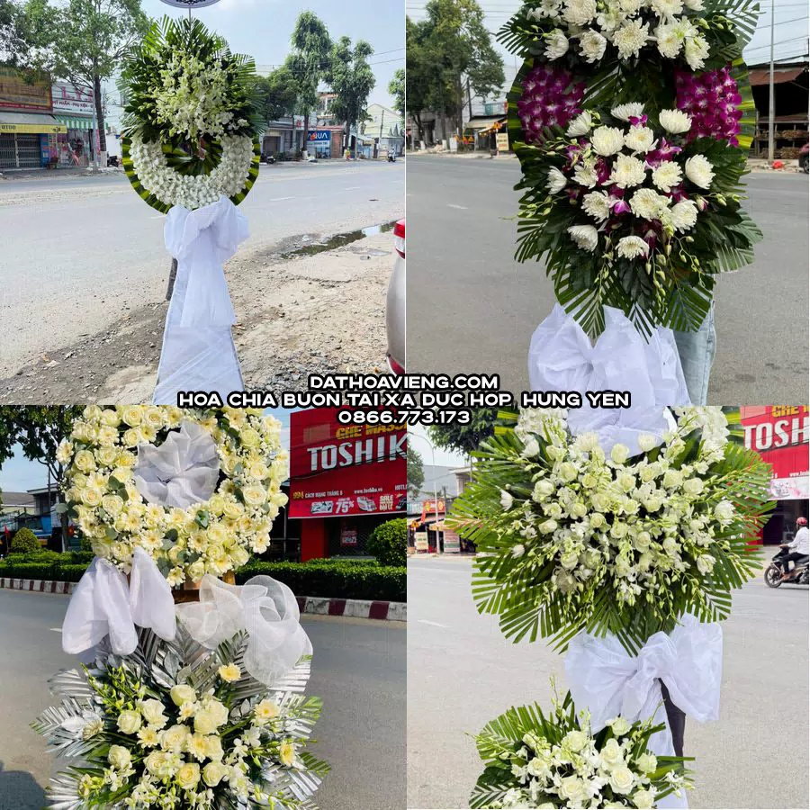 Mẫu hoa chia buồn tham khảo tại Xã Đức Hợp, Hưng Yên