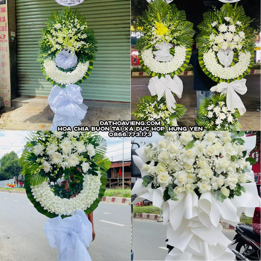 Mẫu hoa chia buồn tham khảo tại Xã Đức Hợp, Hưng Yên