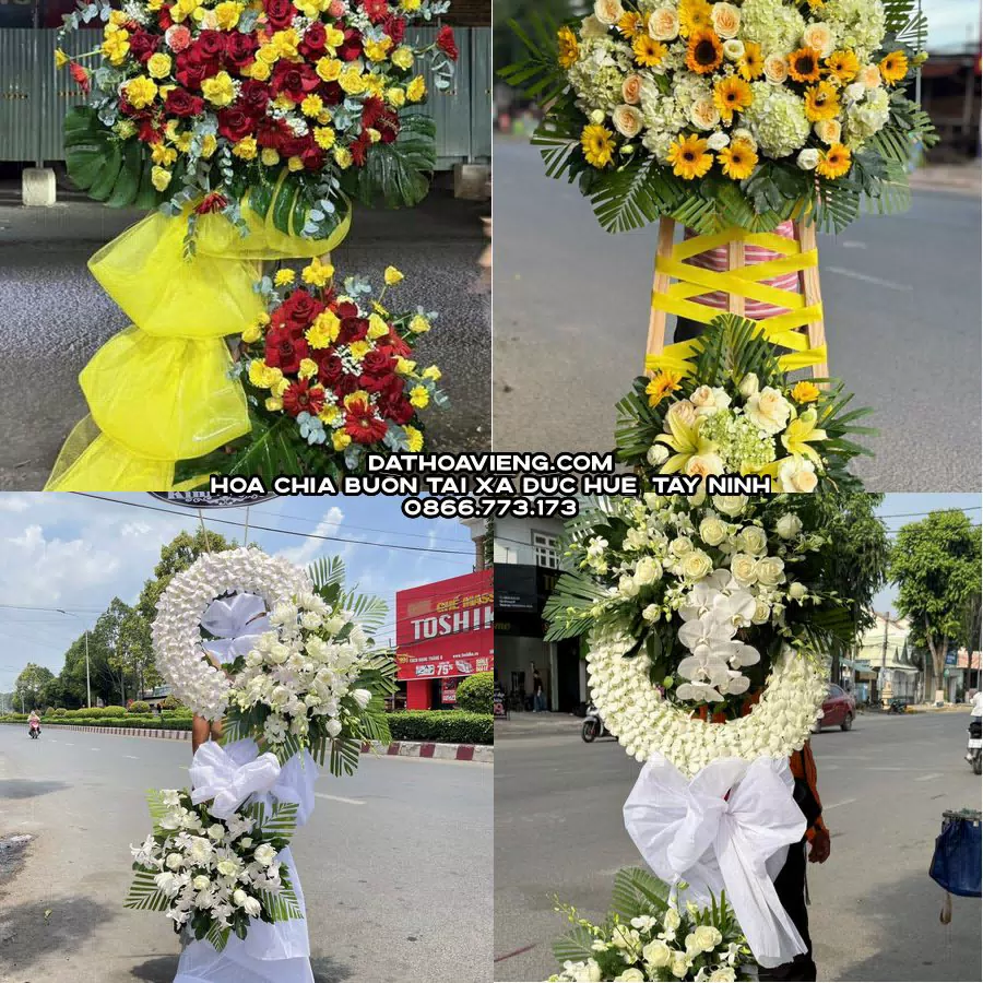 Mẫu hoa chia buồn tham khảo tại Xã Đức Huệ, Tây Ninh