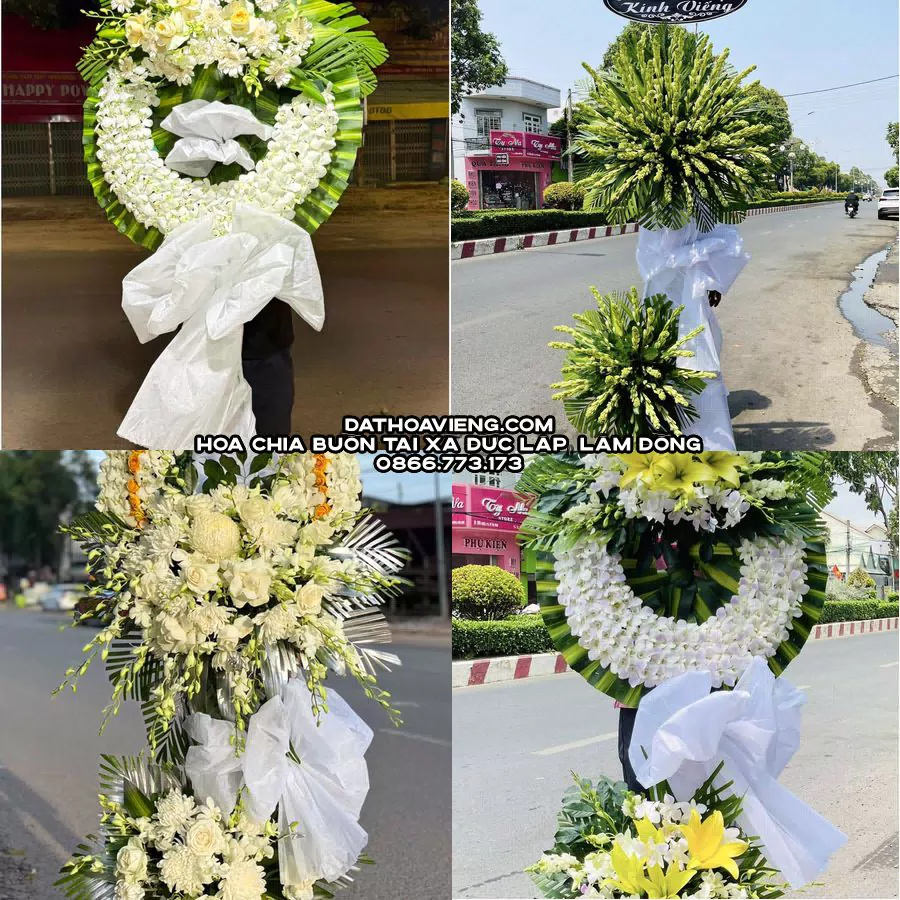 Mẫu hoa chia buồn tham khảo tại Xã Đức Lập, Lâm Đồng