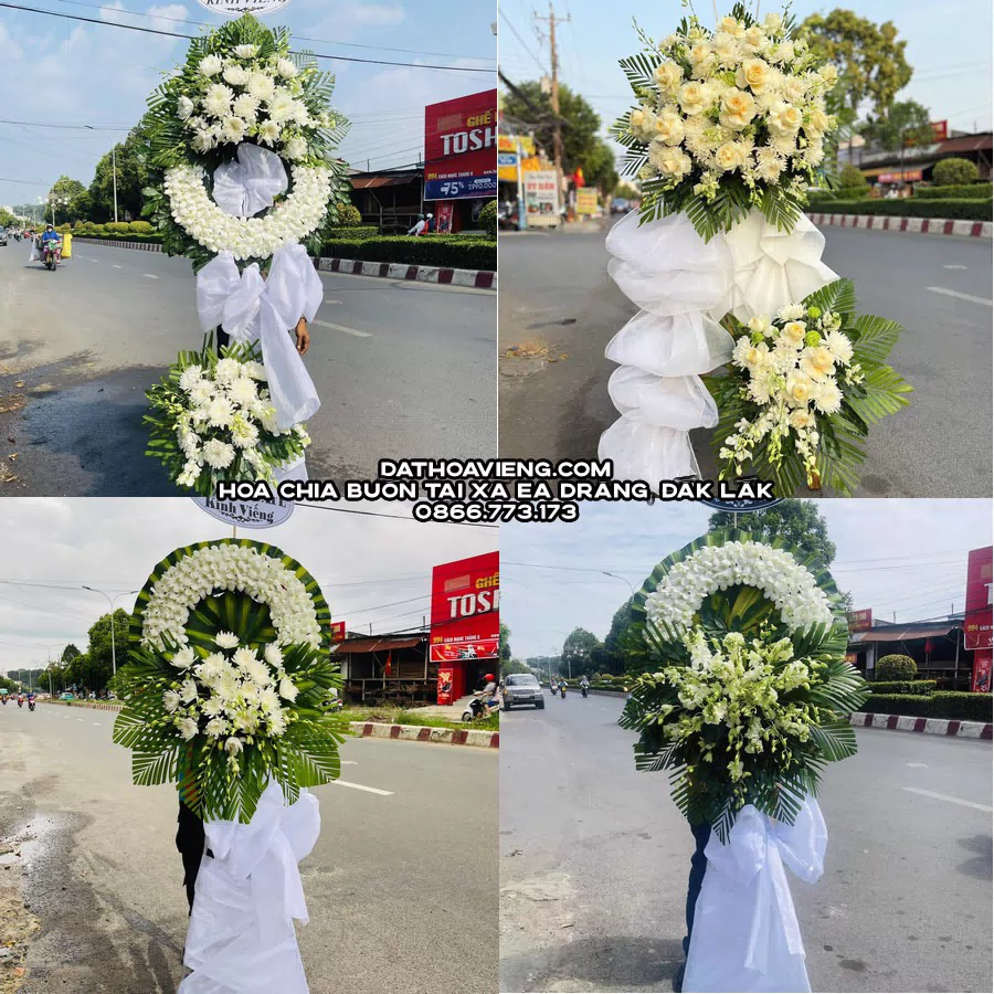 Mẫu hoa chia buồn tham khảo tại Xã Ea Drăng, Đắk Lắk