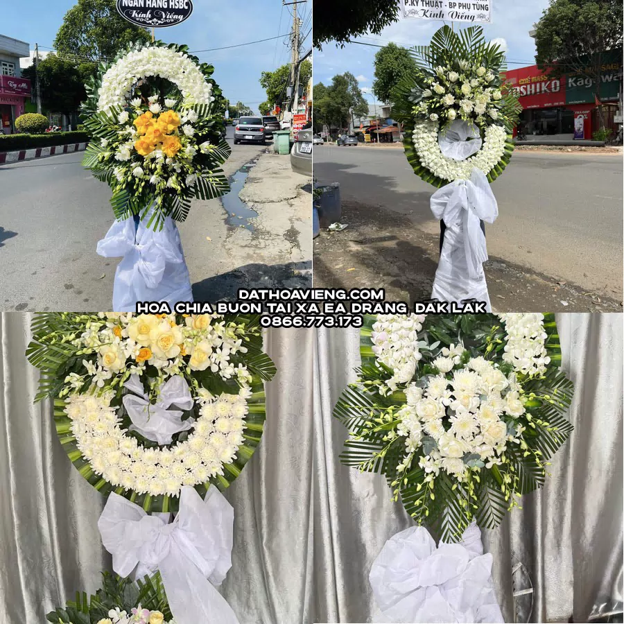 Mẫu hoa chia buồn tham khảo tại Xã Ea Drăng, Đắk Lắk