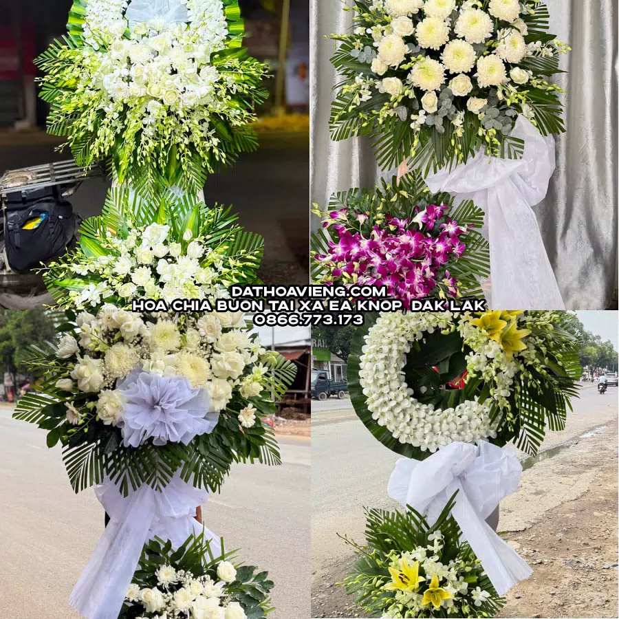 Mẫu hoa chia buồn tham khảo tại Xã Ea Knốp, Đắk Lắk