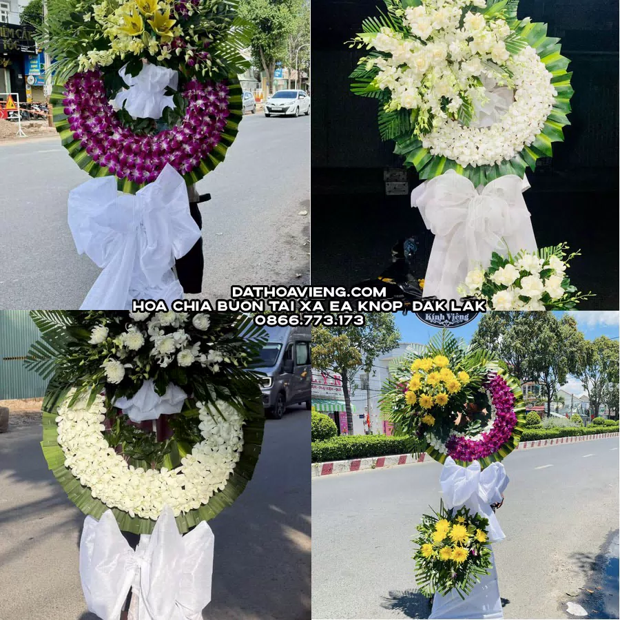 Mẫu hoa chia buồn tham khảo tại Xã Ea Knốp, Đắk Lắk