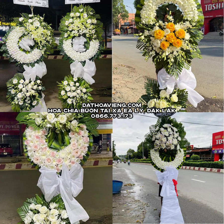 Mẫu hoa chia buồn tham khảo tại Xã Ea Ly, Đắk Lắk