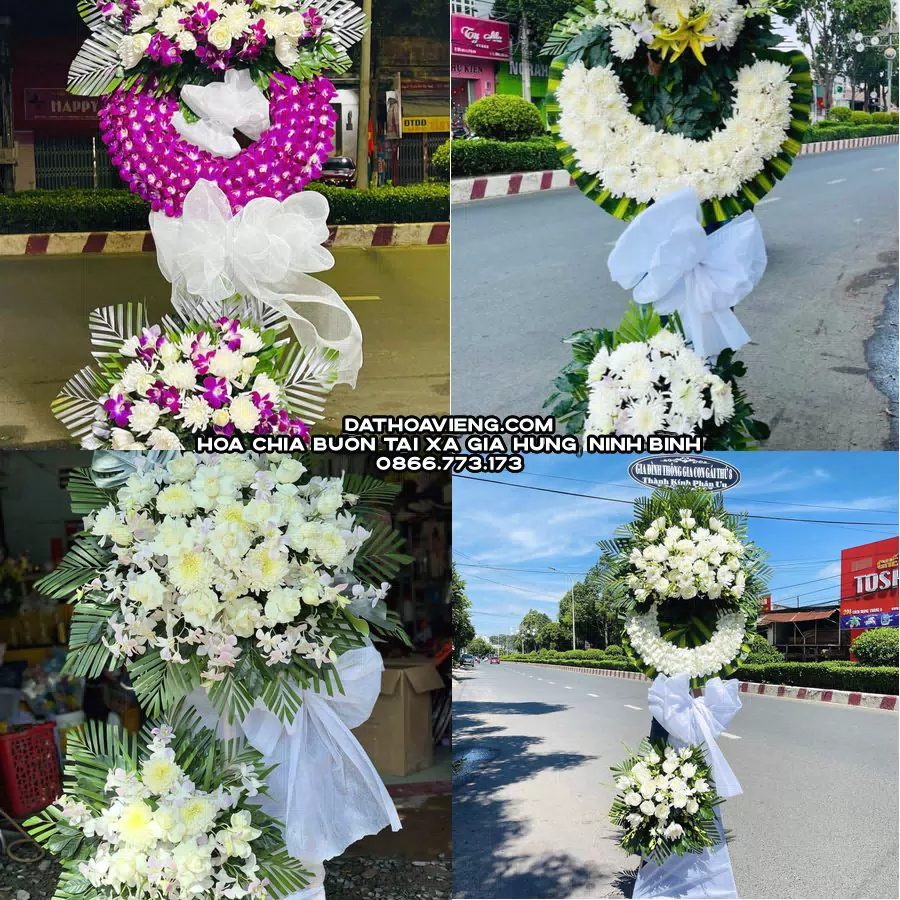 Mẫu hoa chia buồn tham khảo tại Xã Gia Hưng, Ninh Bình