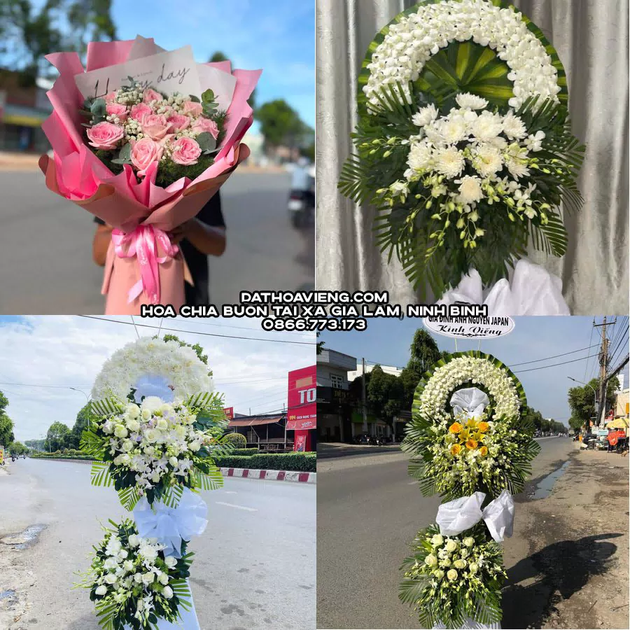Mẫu hoa chia buồn tham khảo tại Xã Gia Lâm, Ninh Bình