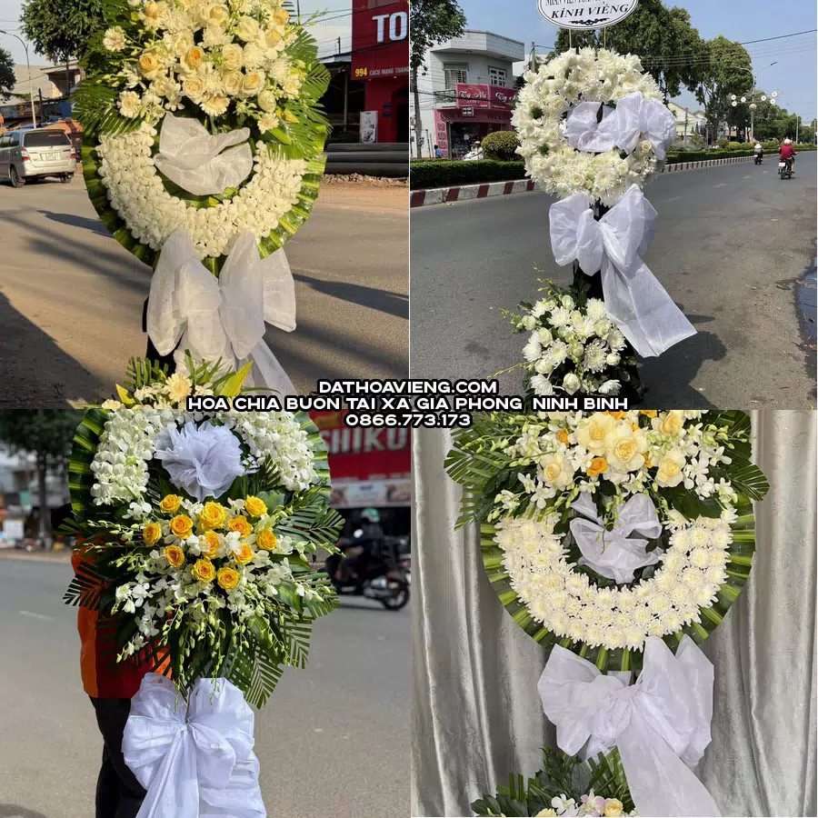 Mẫu hoa chia buồn tham khảo tại Xã Gia Phong, Ninh Bình
