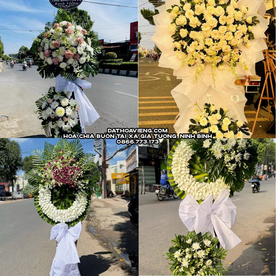 Mẫu hoa chia buồn tham khảo tại Xã Gia Tường, Ninh Bình