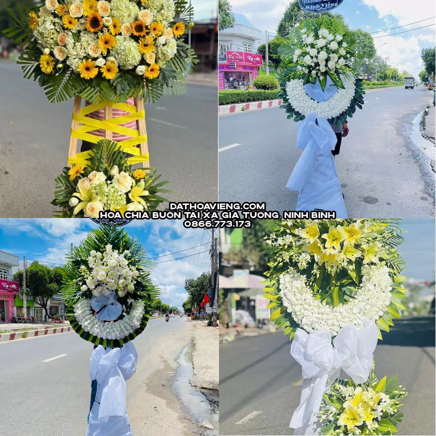 Mẫu hoa chia buồn tham khảo tại Xã Gia Tường, Ninh Bình
