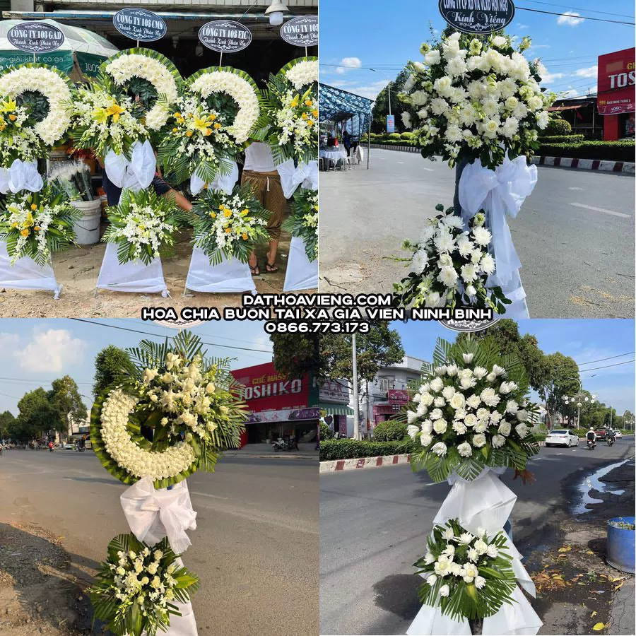Mẫu hoa chia buồn tham khảo tại Xã Gia Viễn, Ninh Bình