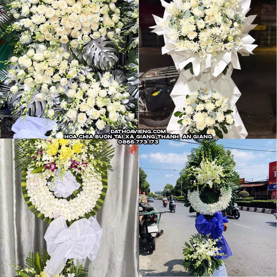 Mẫu hoa chia buồn tham khảo tại Xã Giang Thành, An Giang