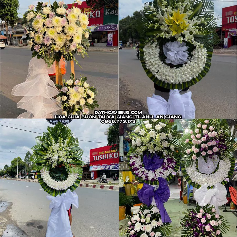Mẫu hoa chia buồn tham khảo tại Xã Giang Thành, An Giang