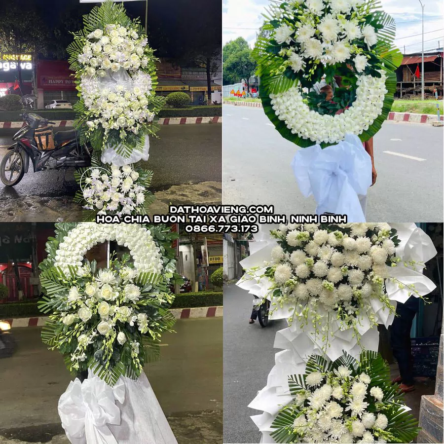 Mẫu hoa chia buồn tham khảo tại Xã Giao Bình, Ninh Bình