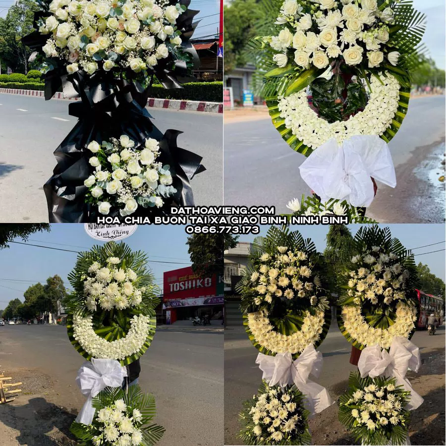 Mẫu hoa chia buồn tham khảo tại Xã Giao Bình, Ninh Bình