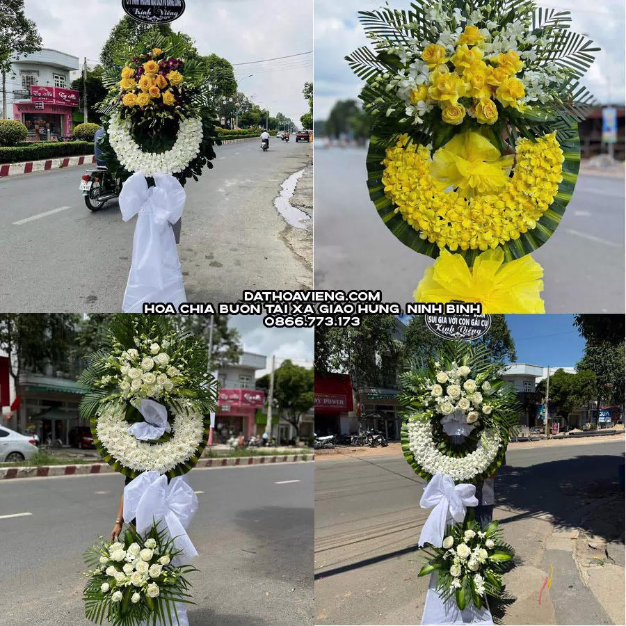 Mẫu hoa chia buồn tham khảo tại Xã Giao Hưng, Ninh Bình