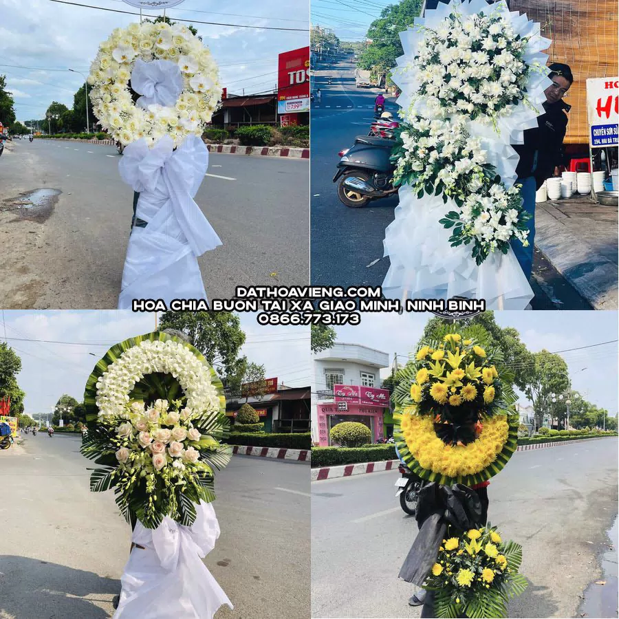 Mẫu hoa chia buồn tham khảo tại Xã Giao Minh, Ninh Bình