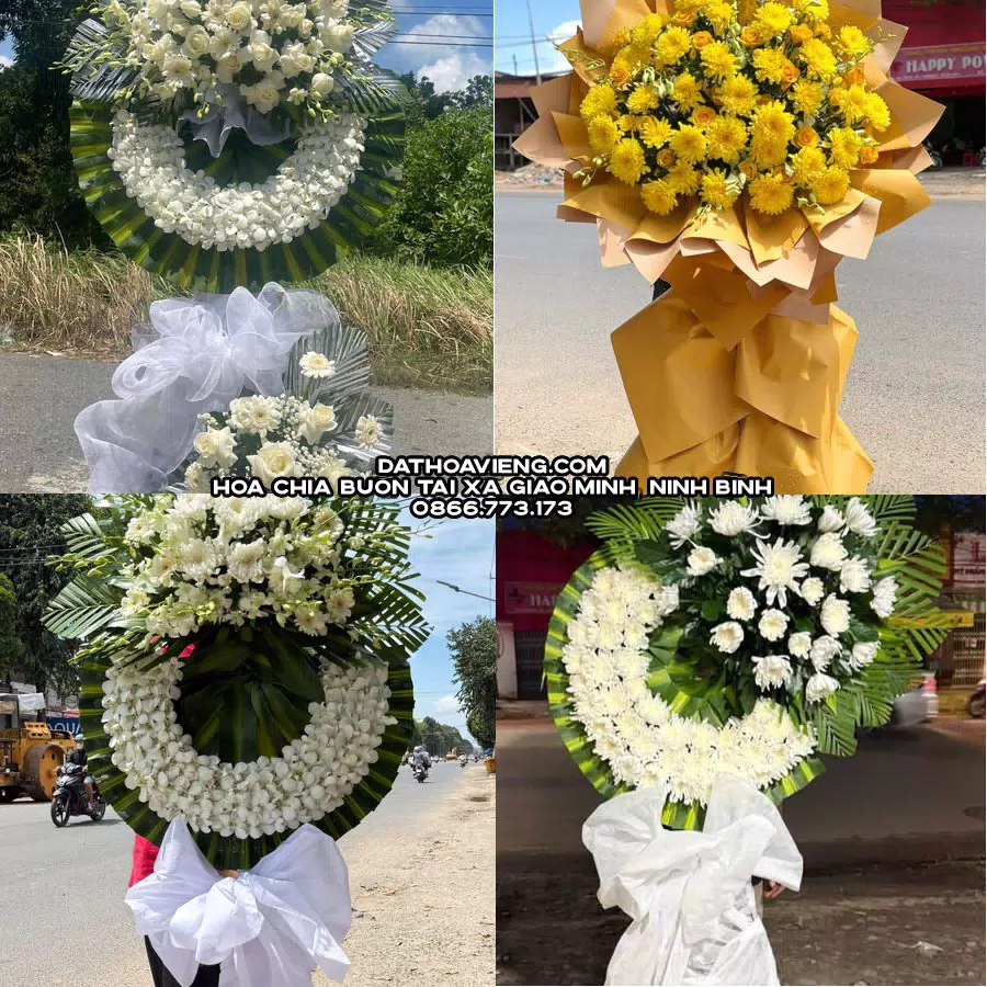 Mẫu hoa chia buồn tham khảo tại Xã Giao Minh, Ninh Bình