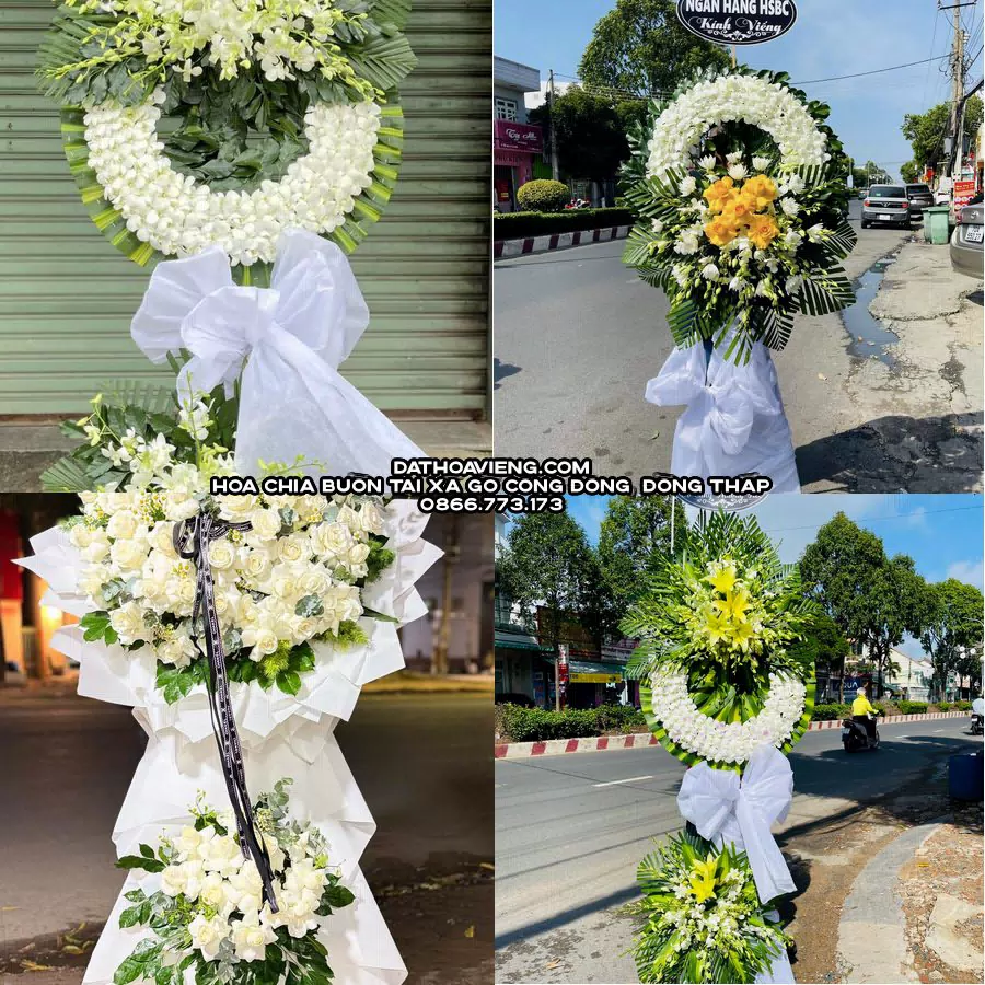 Mẫu hoa chia buồn tham khảo tại Xã Gò Công Đông, Đồng Tháp