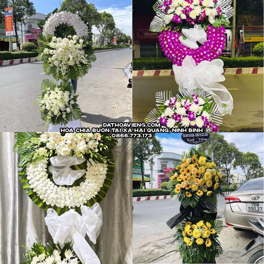 Mẫu hoa chia buồn tham khảo tại Xã Hải Quang, Ninh Bình