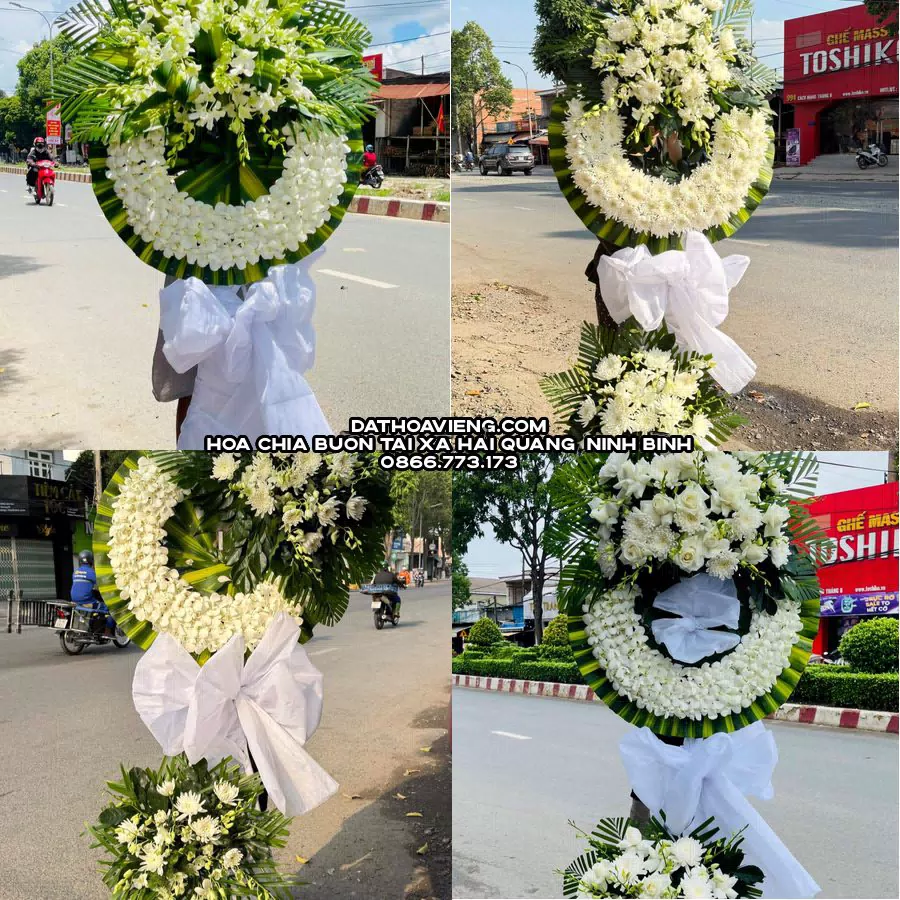 Mẫu hoa chia buồn tham khảo tại Xã Hải Quang, Ninh Bình