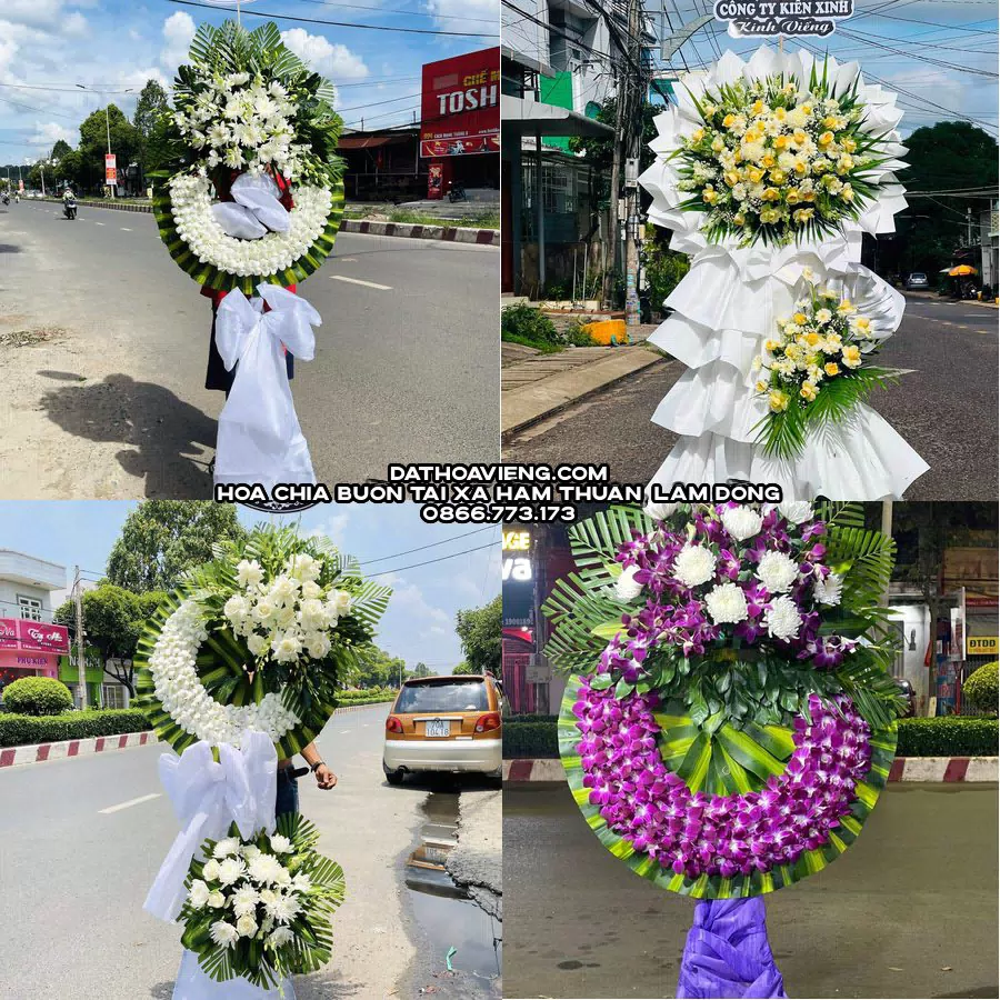 Mẫu hoa chia buồn tham khảo tại Xã Hàm Thuận, Lâm Đồng