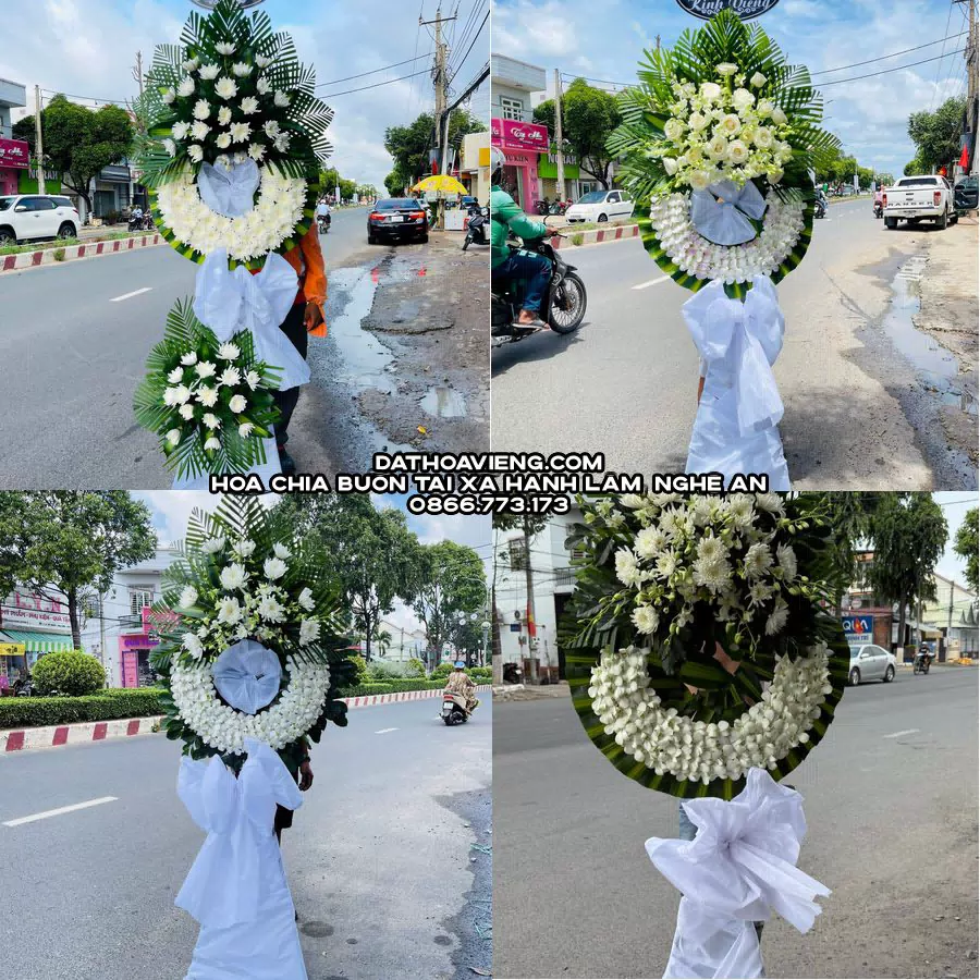 Mẫu hoa chia buồn tham khảo tại Xã Hạnh Lâm, Nghệ An