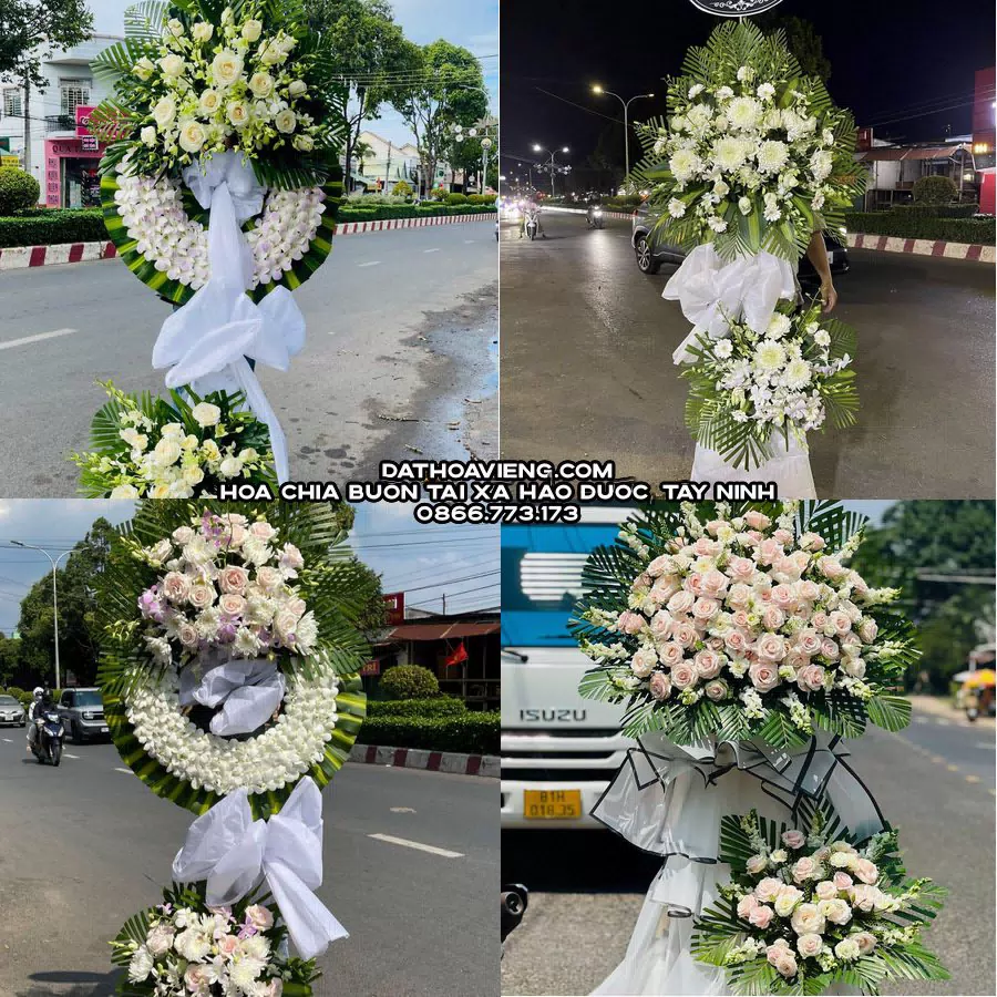 Mẫu hoa chia buồn tham khảo tại Xã Hảo Đước, Tây Ninh