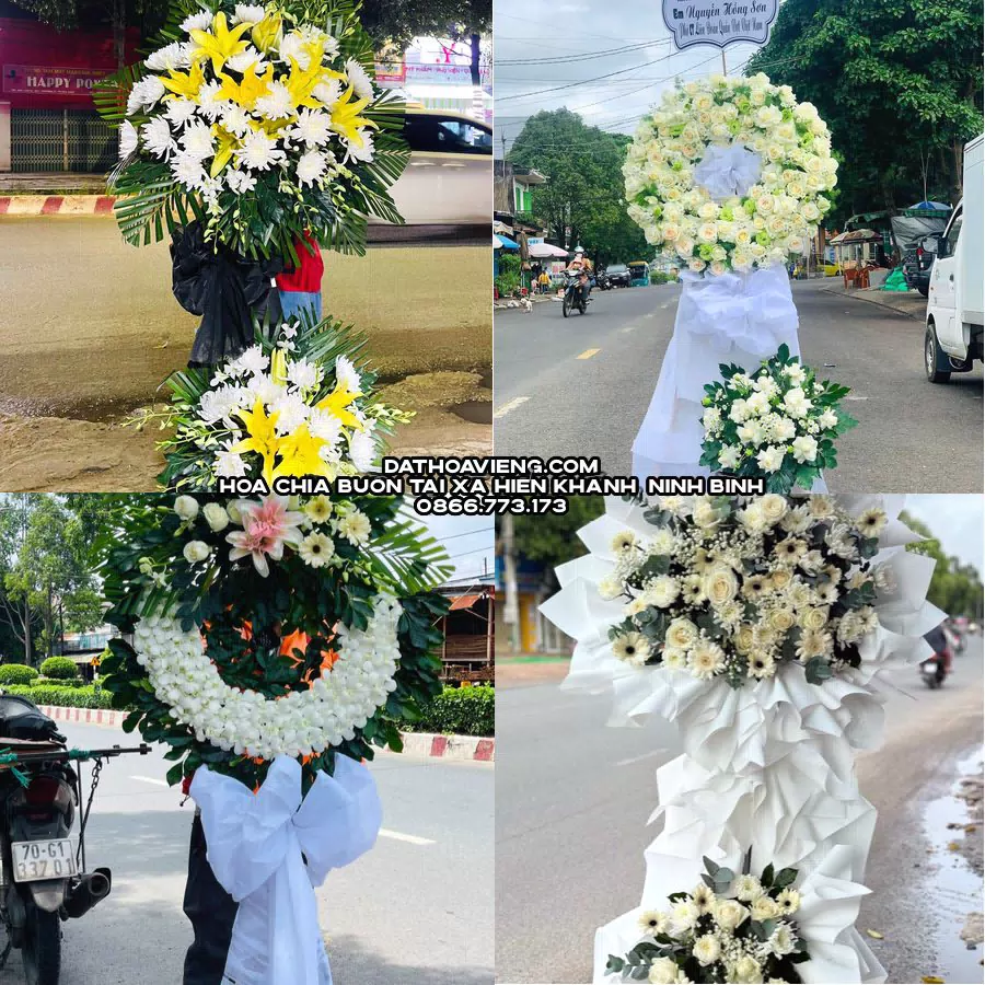 Mẫu hoa chia buồn tham khảo tại Xã Hiển Khánh, Ninh Bình