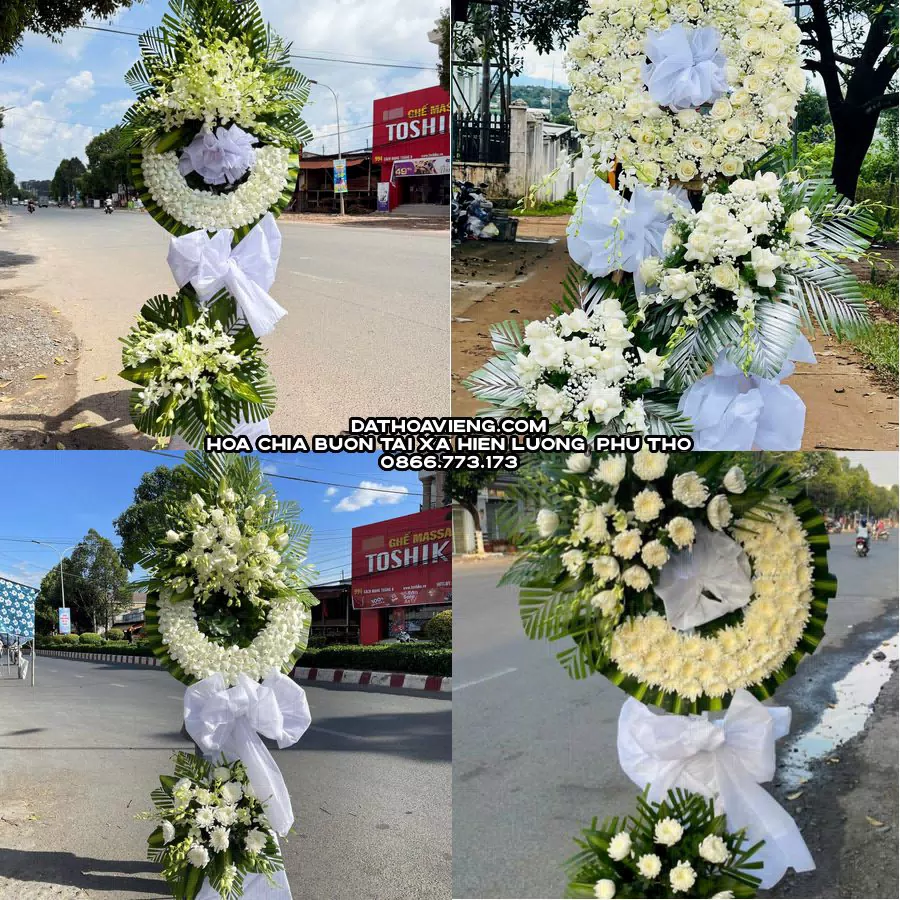 Mẫu hoa chia buồn tham khảo tại Xã Hiền Lương, Phú Thọ