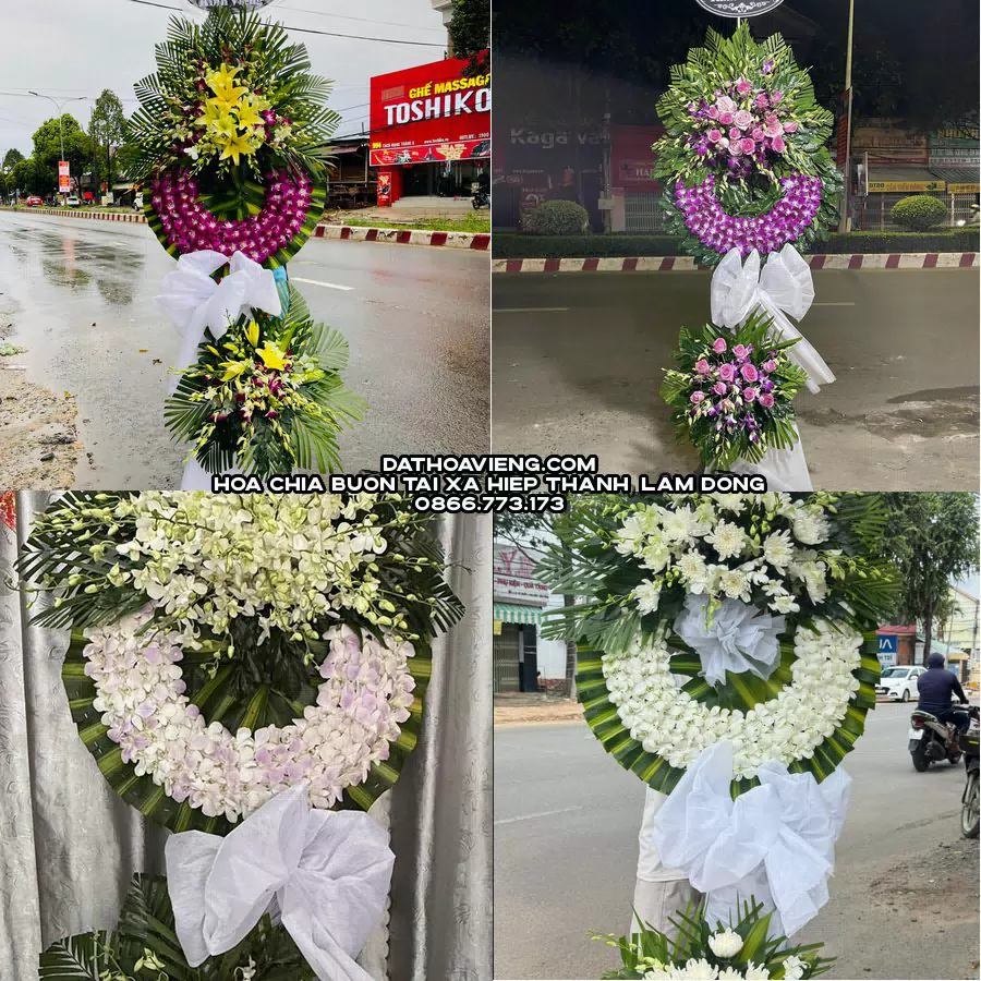 Mẫu hoa chia buồn tham khảo tại Xã Hiệp Thạnh, Lâm Đồng