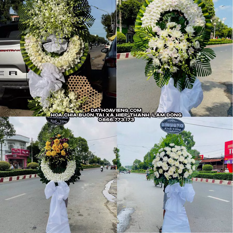 Mẫu hoa chia buồn tham khảo tại Xã Hiệp Thạnh, Lâm Đồng