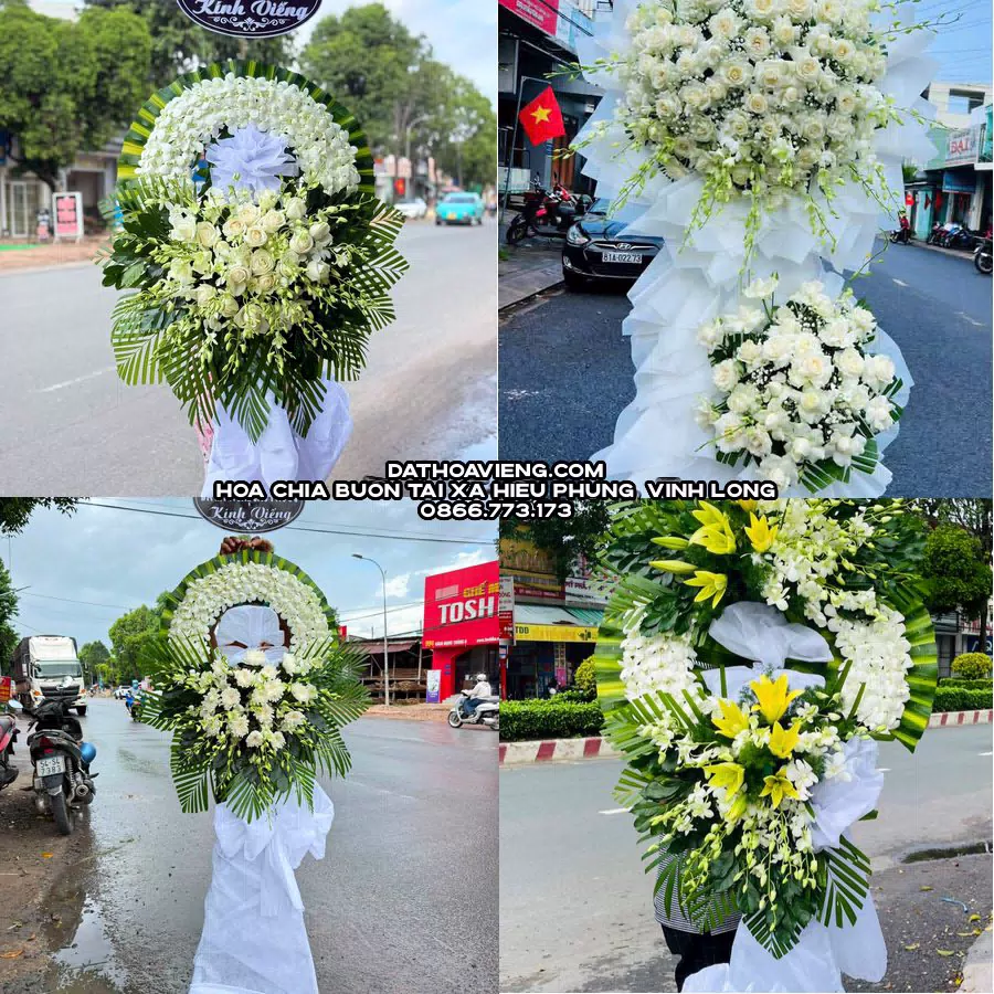 Mẫu hoa chia buồn tham khảo tại Xã Hiếu Phụng, Vĩnh Long