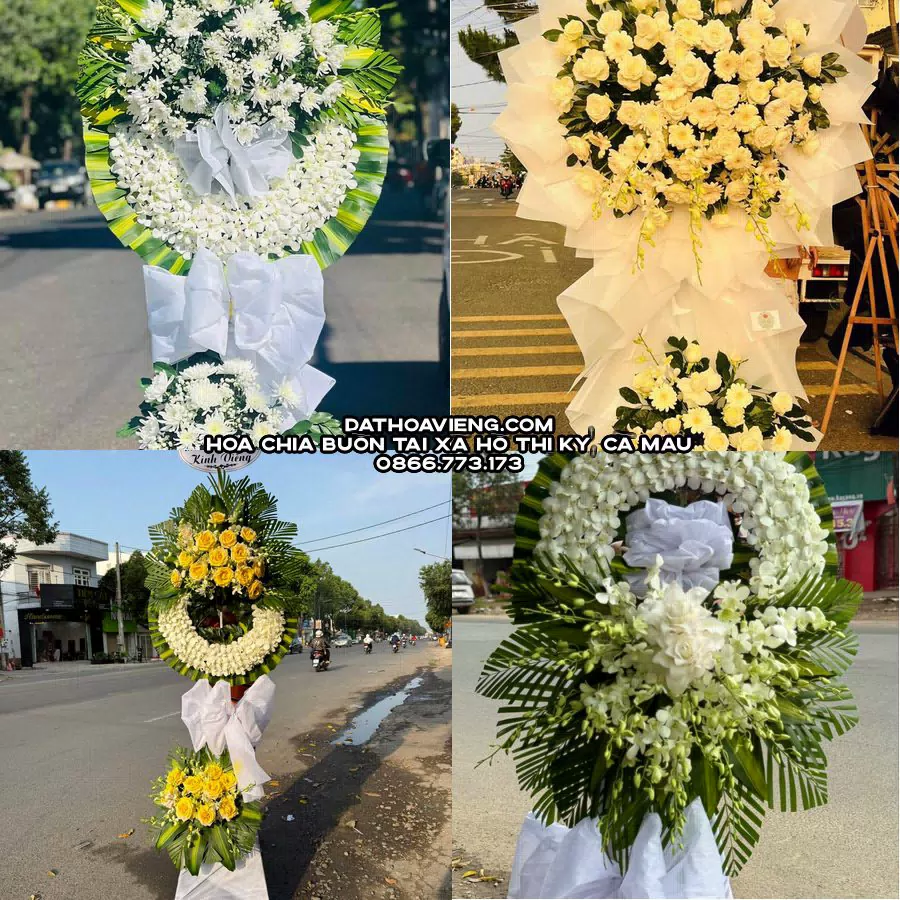 Mẫu hoa chia buồn tham khảo tại Xã Hồ Thị Kỷ, Cà Mau