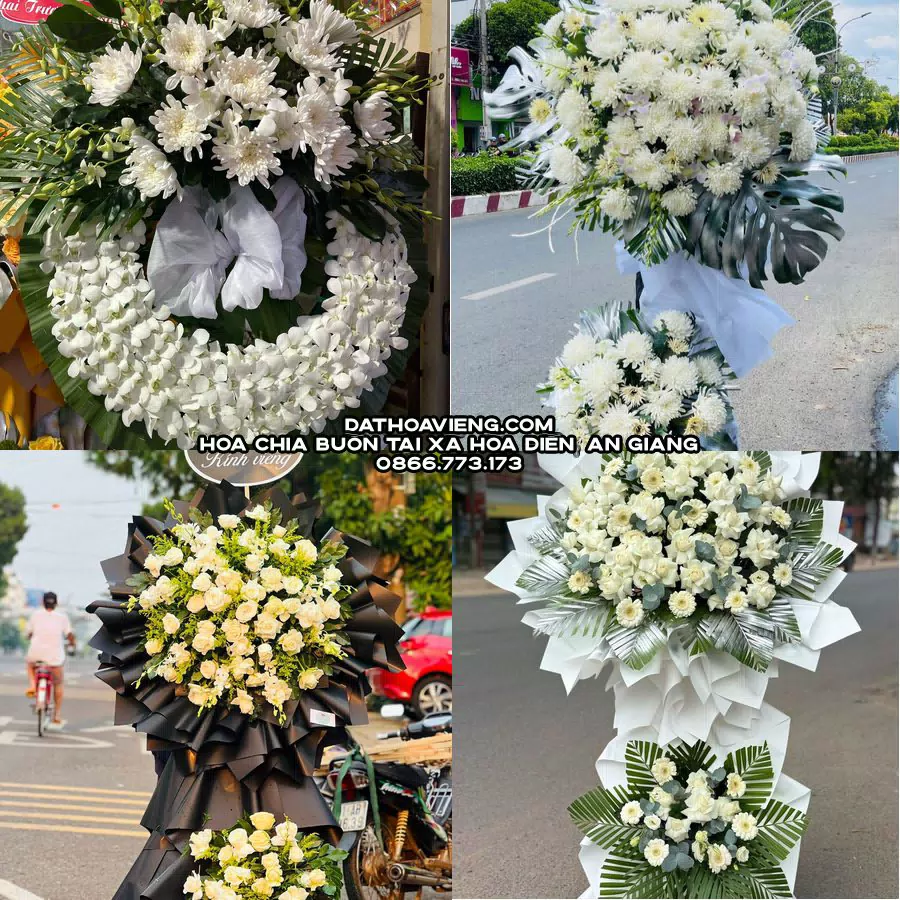 Mẫu hoa chia buồn tham khảo tại Xã Hòa Điền, An Giang