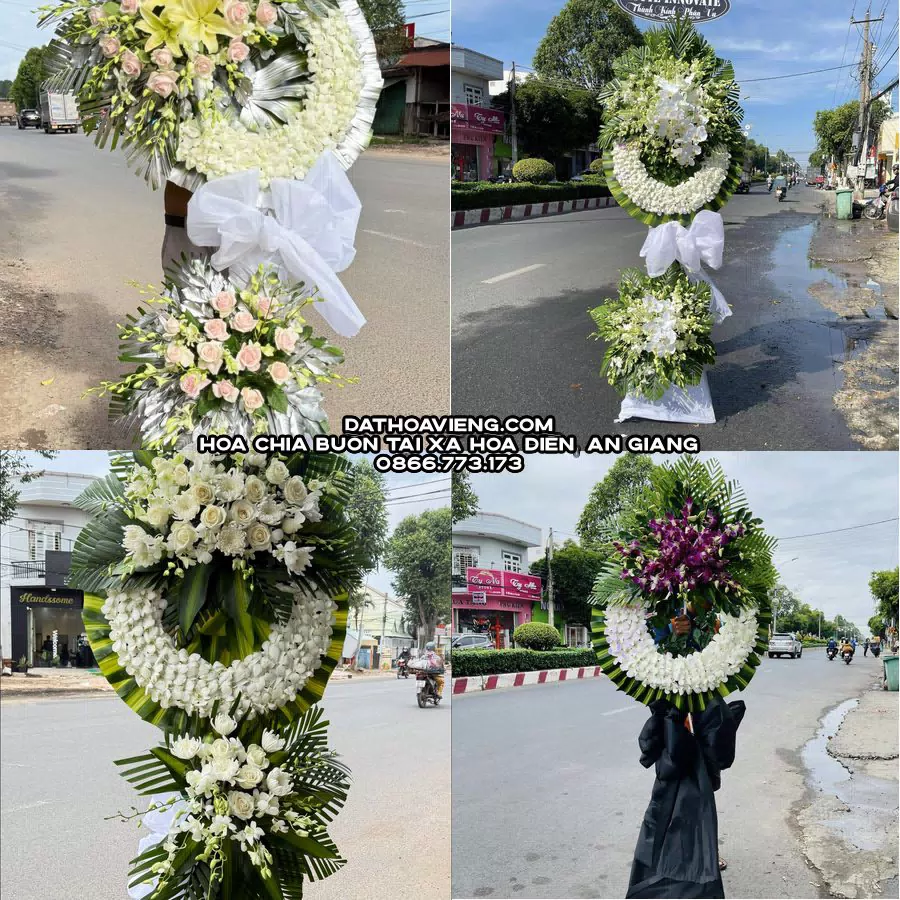 Mẫu hoa chia buồn tham khảo tại Xã Hòa Điền, An Giang