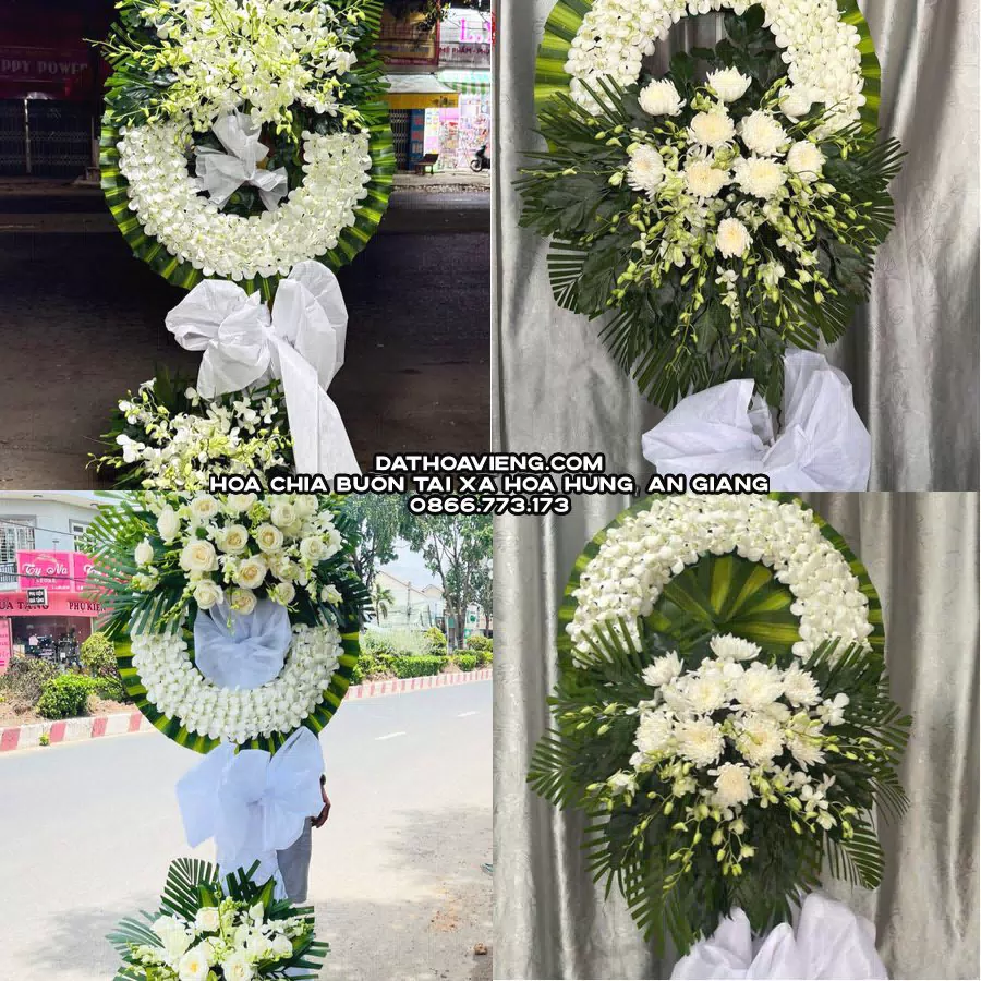 Mẫu hoa chia buồn tham khảo tại Xã Hòa Hưng, An Giang