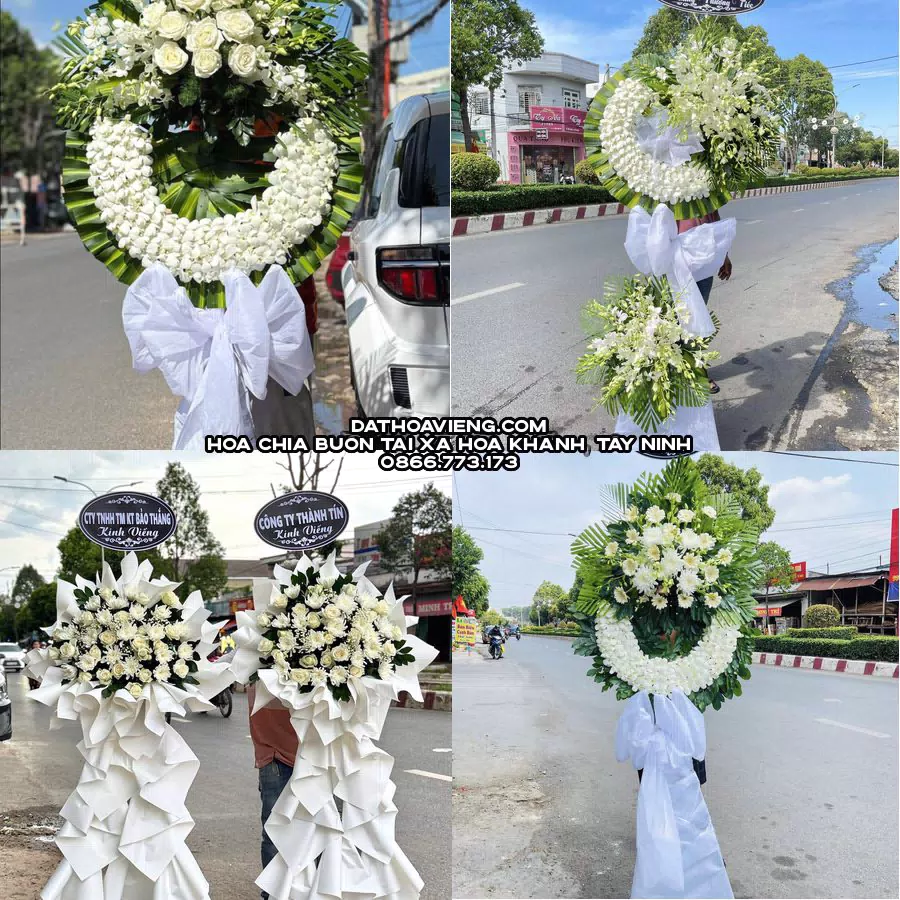Mẫu hoa chia buồn tham khảo tại Xã Hòa Khánh, Tây Ninh