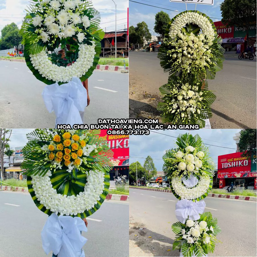 Mẫu hoa chia buồn tham khảo tại Xã Hòa Lạc, An Giang
